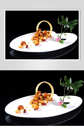 宫保法国鹅肝食物图片