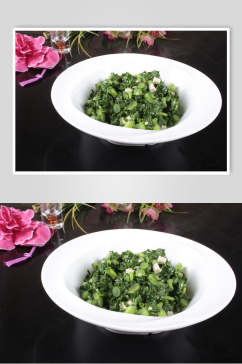 营养美味青菜钵食品高清图片
