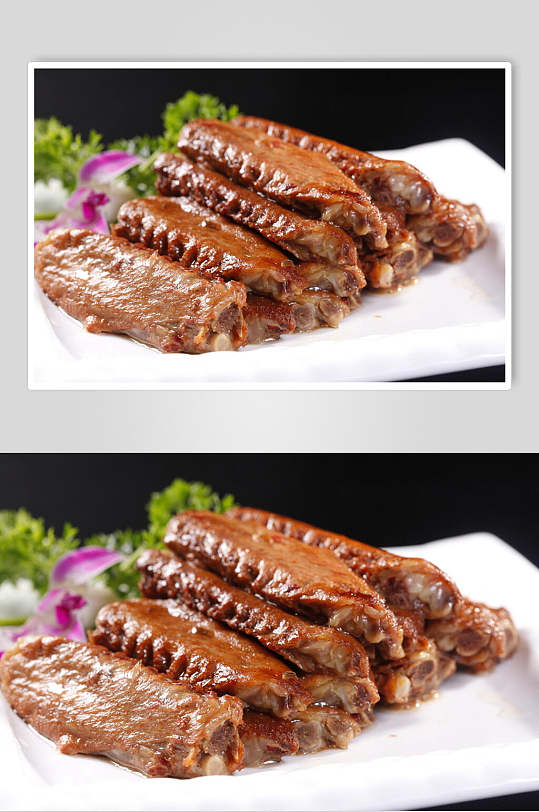 招牌美味酱香鸭翅餐饮摄影图片
