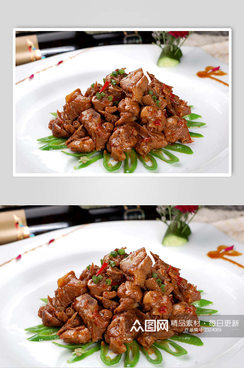 湘菜香椒焖水鸭图片素材