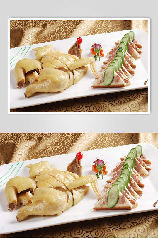 法式鹅肝冰皮鸡食物图片