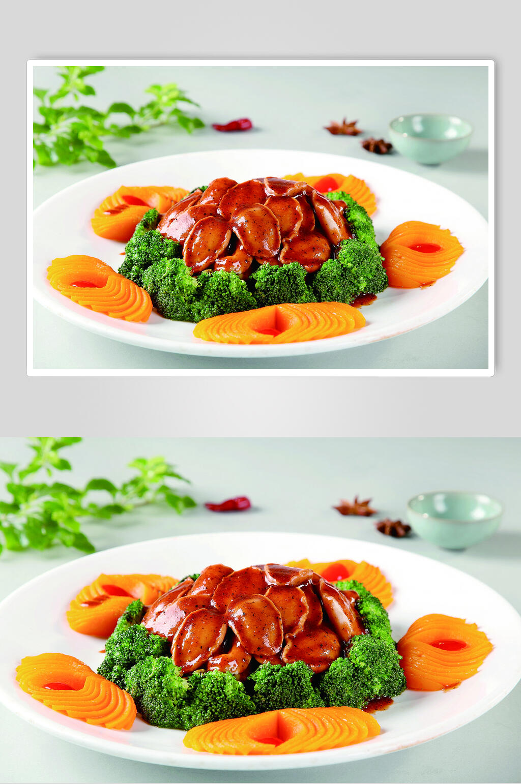 兰花富贵鲍美食高清图片素材
