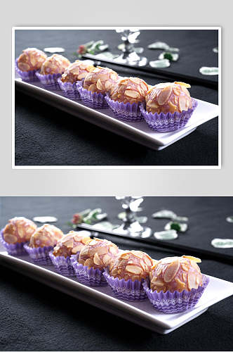 杏仁紫薯球食品高清图片