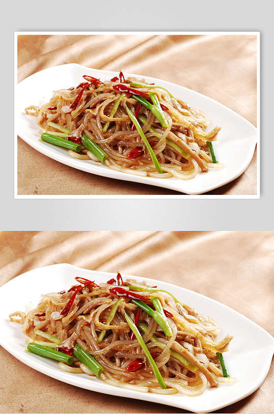 羊肚炒细粉食品高清图片