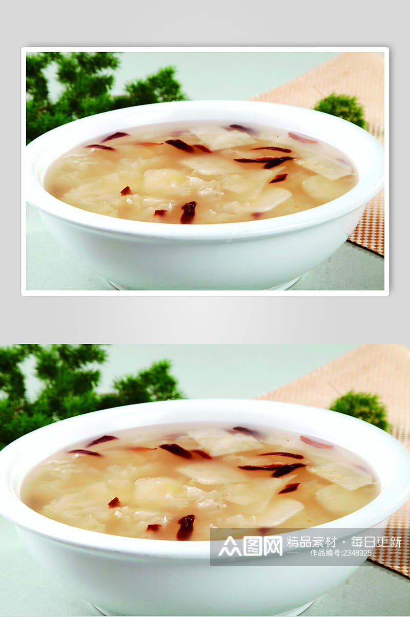 红枣银耳莲子食品高清图片素材