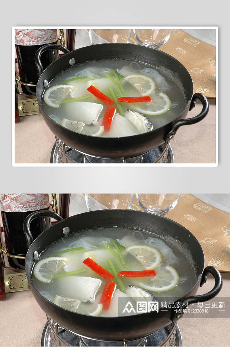 酸辣汤煮银雪鱼餐饮食品图片素材