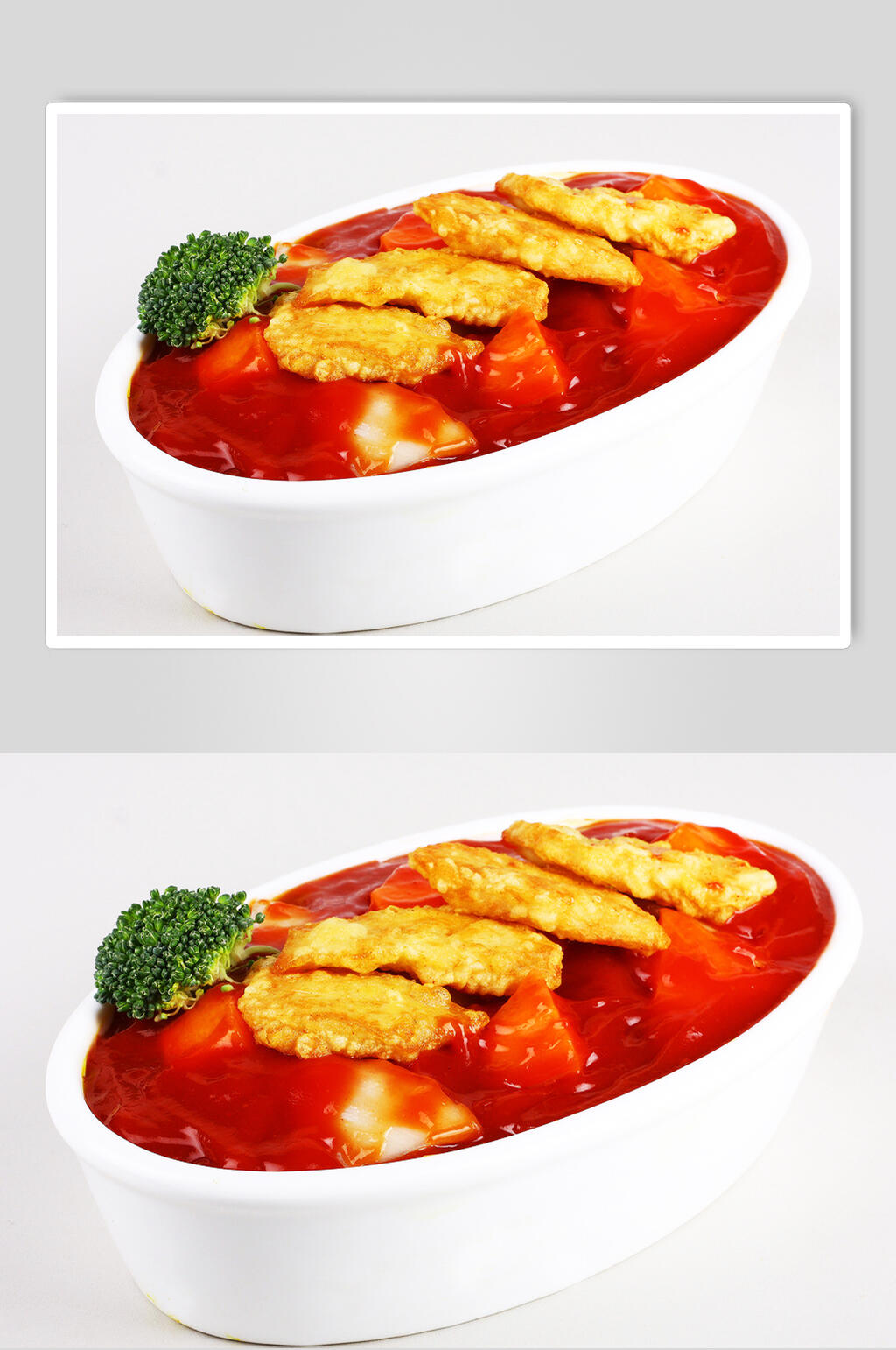 葡式焗鱼饭食品图片素材