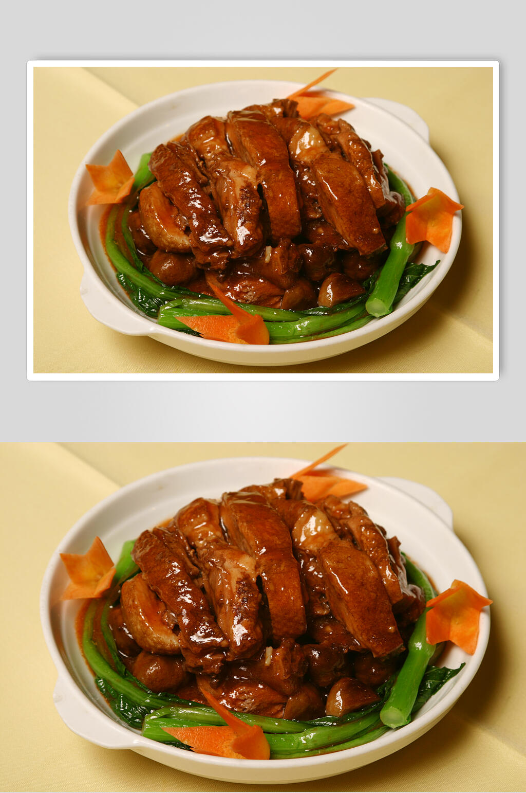 鲜香美味烤鸭家常菜食物高清图片素材