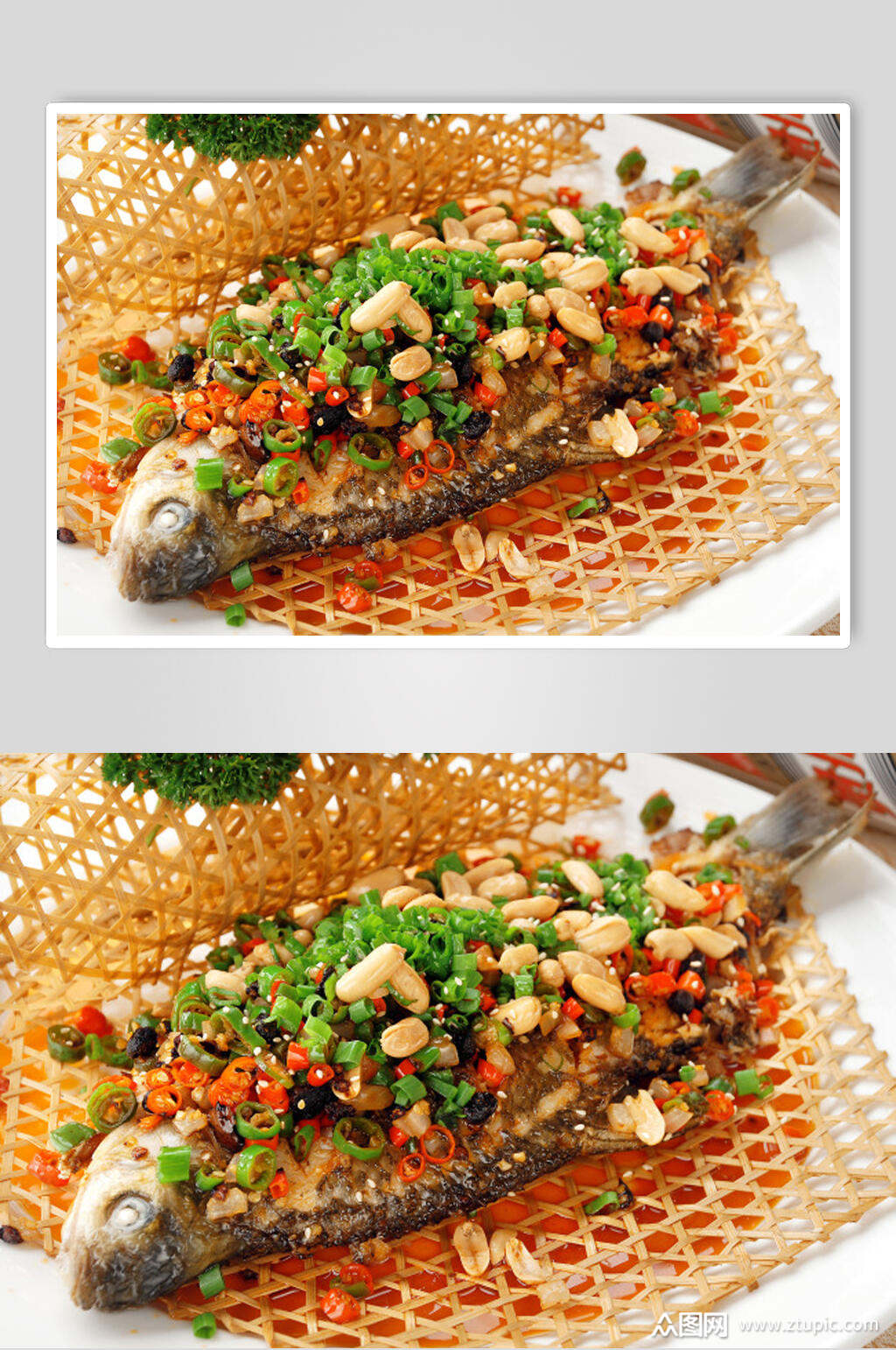 招牌香辣红烧鲫鱼图片