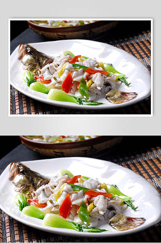 南海风情篇山椒桂鱼片美食图片