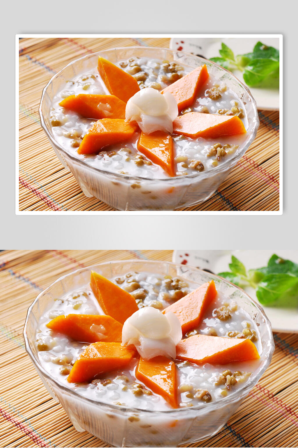 清凉绿豆南瓜粥食物高清图片素材