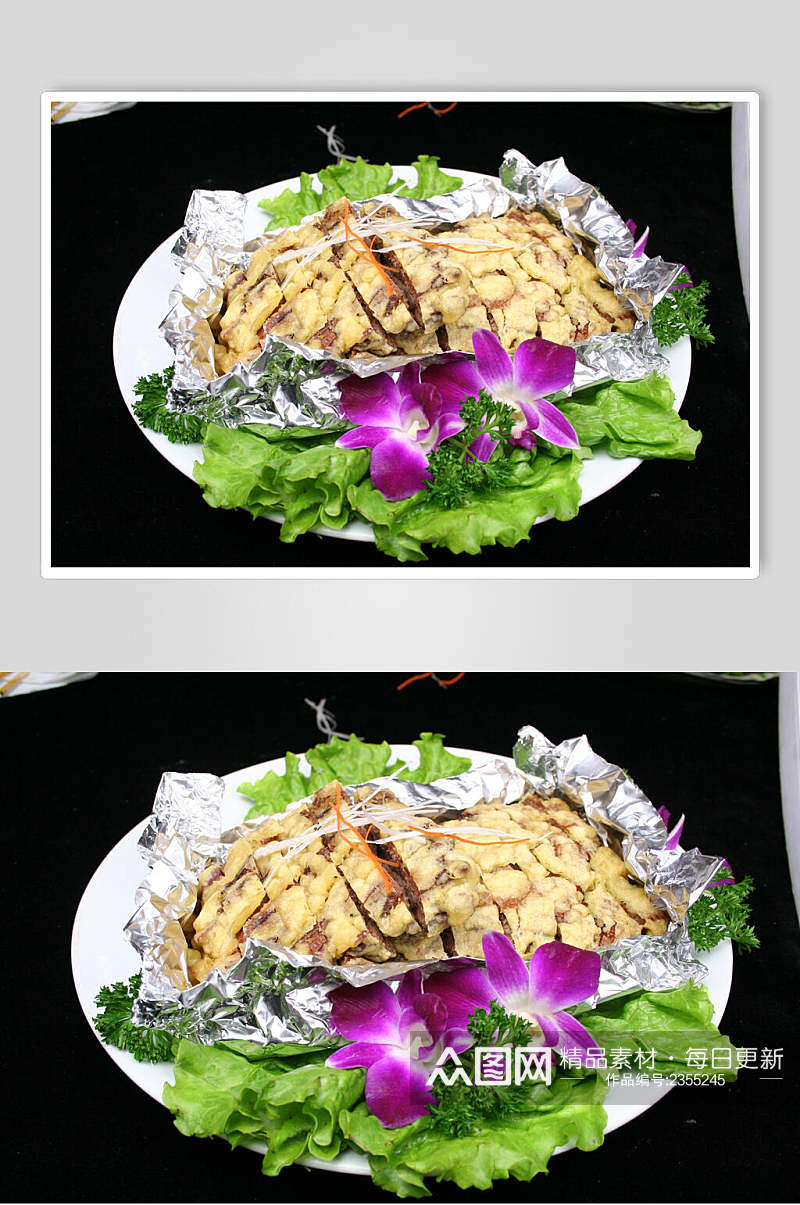 纸包鸡家常菜餐饮图片素材