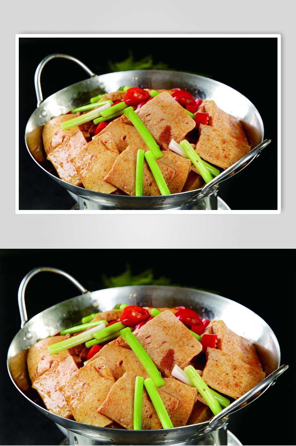 葱香干锅千页豆腐食物图片素材