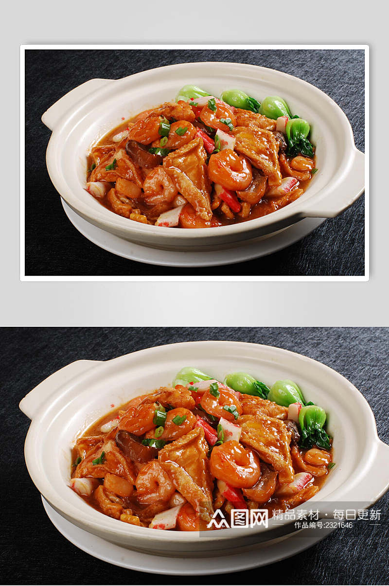 家常海鲜豆腐食物图片素材