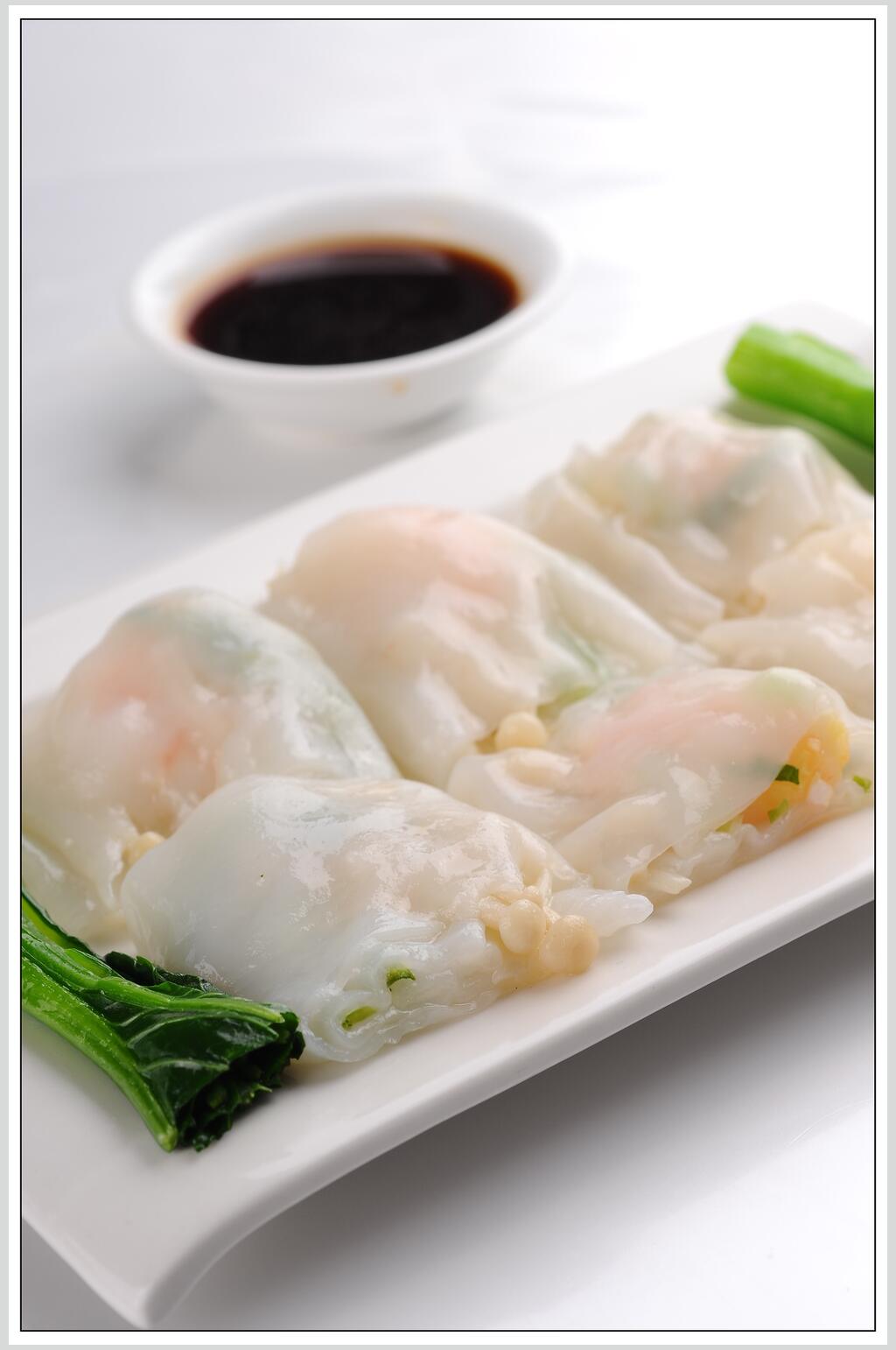 新鲜美味肠粉食品高清图片素材