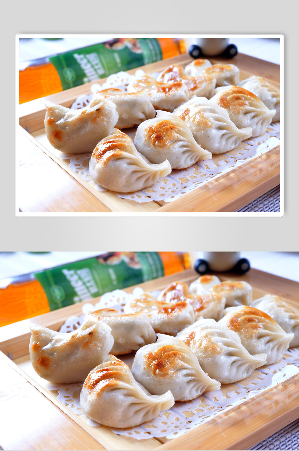 招牌美味韭菜煎饺美食图片素材
