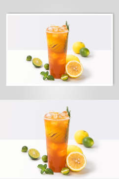 清新美味食品水果茶奶茶摄影图