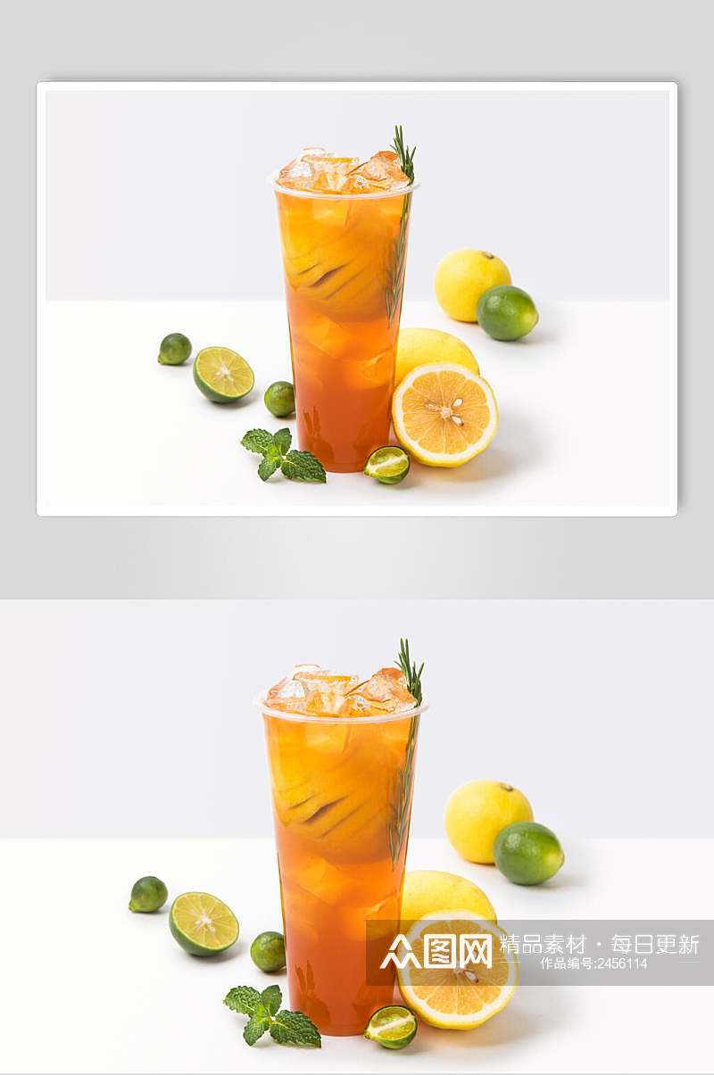清新美味食品水果茶奶茶摄影图素材
