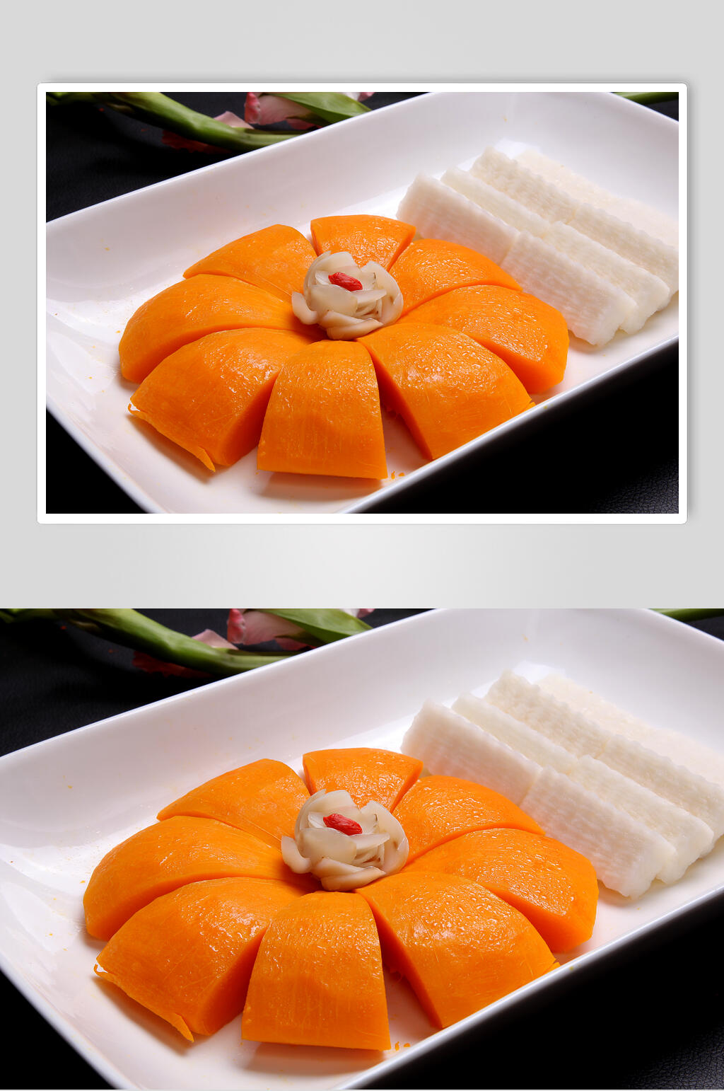 南瓜蒸鲜山药食品菜摄影图片素材