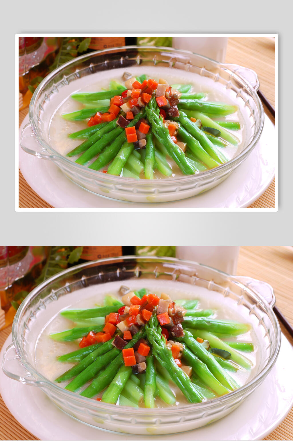 招牌素上汤芦笋高清图片素材
