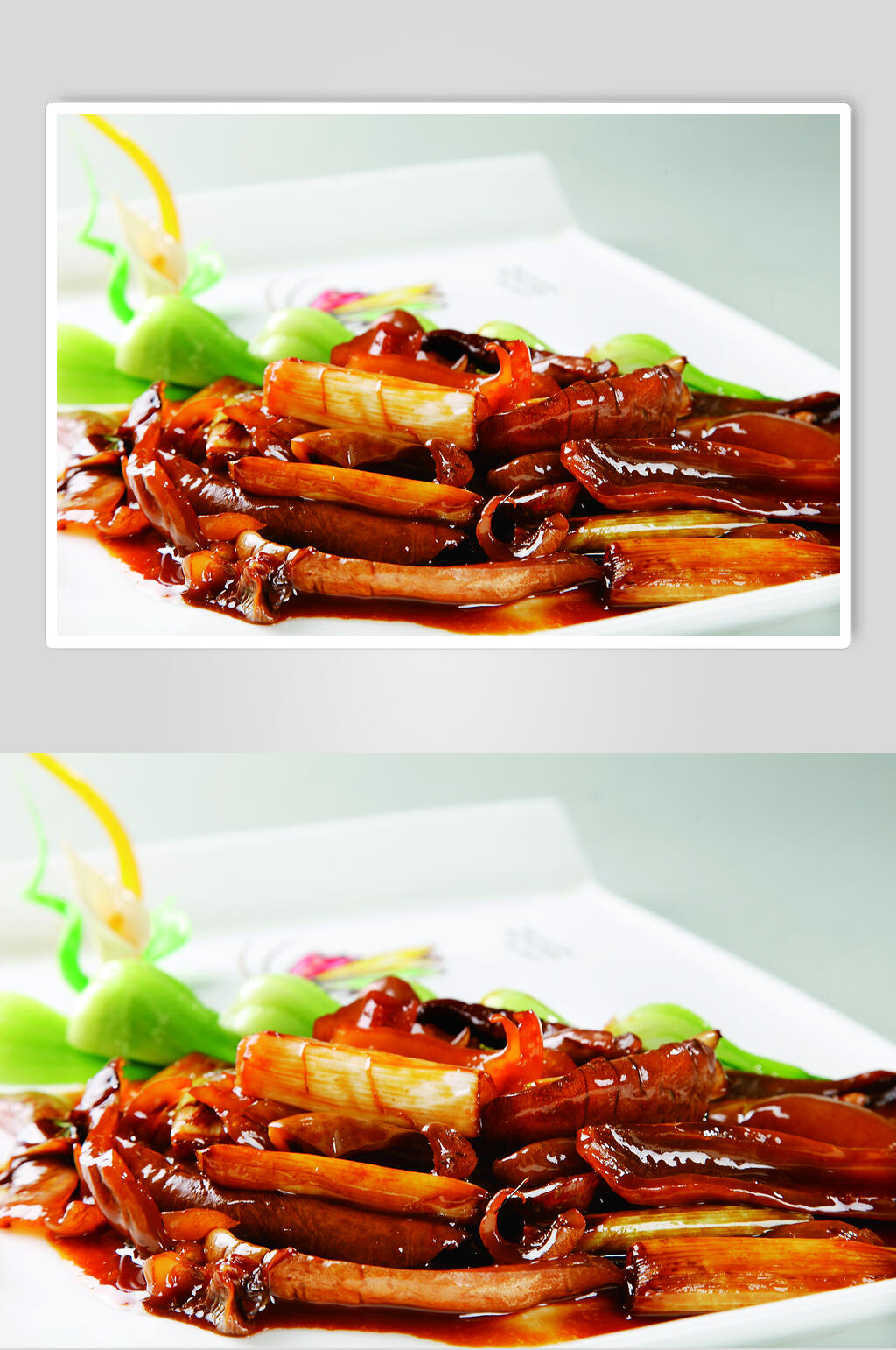 新鲜大葱烧海参食品图片素材