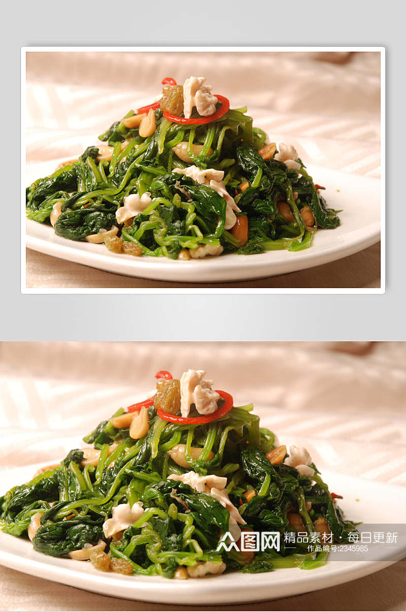 特色碧绿双脆食品高清图片素材