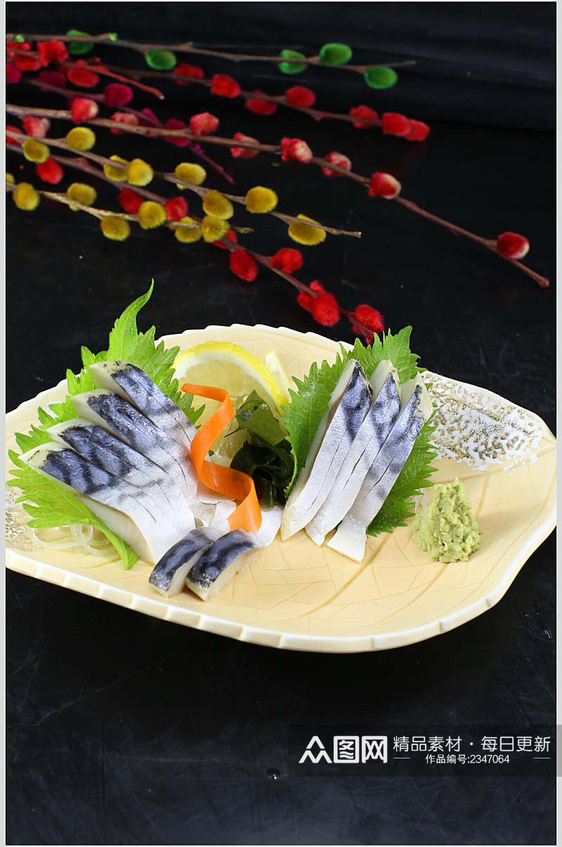 招牌海鲜刺身拼盘食品摄影图片素材