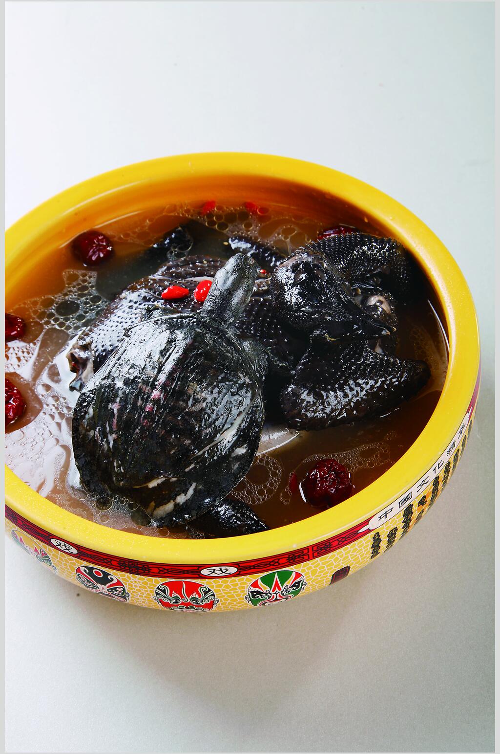 甲鱼炖乌鸡美食图片素材