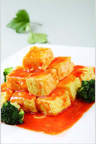 鲍汁品豆腐图片食品高清图片
