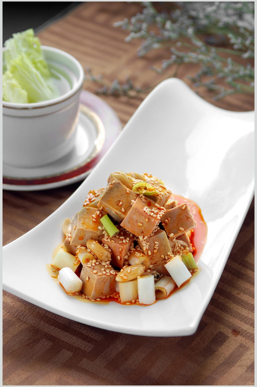 花仁拌法式鹅肝食品图片素材