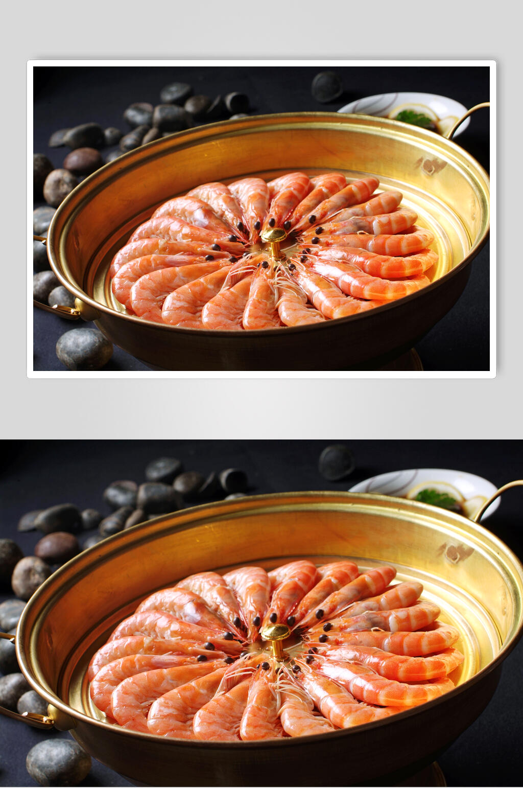 硒石爆基围虾时价食物摄影图片素材