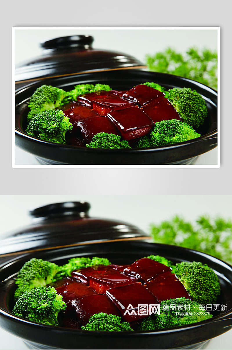西蓝花台湾卤肉餐饮食品图片素材