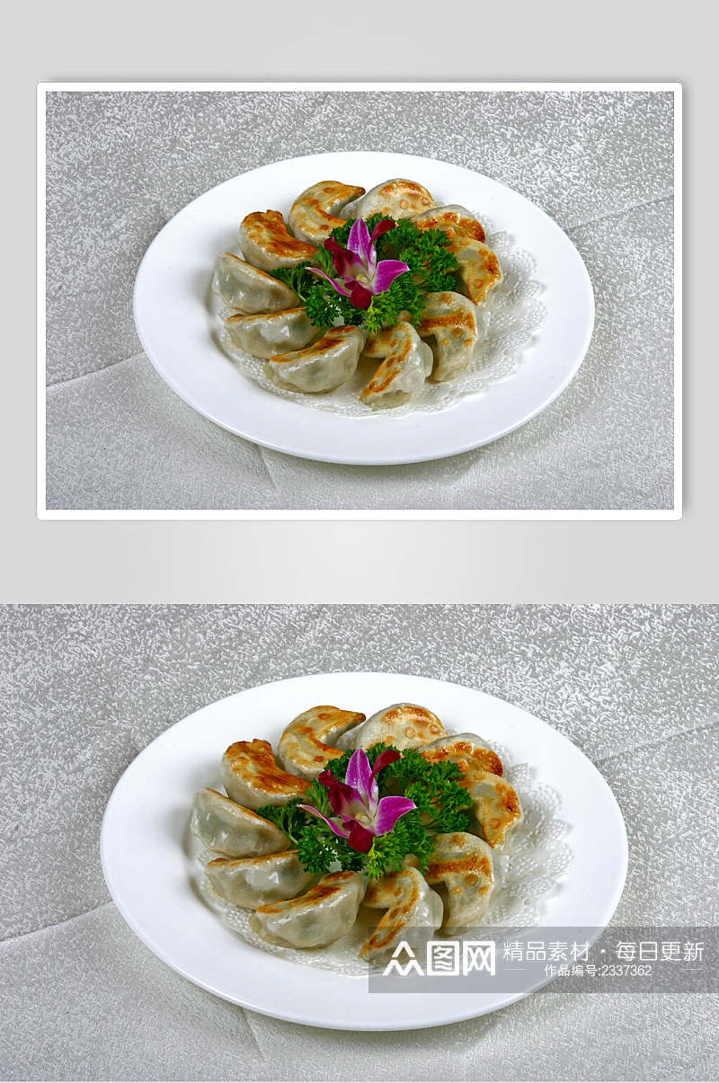 精品小吃生煎锅贴摄影图片素材