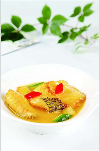 浓香土豆银鳕鱼食物高清图片