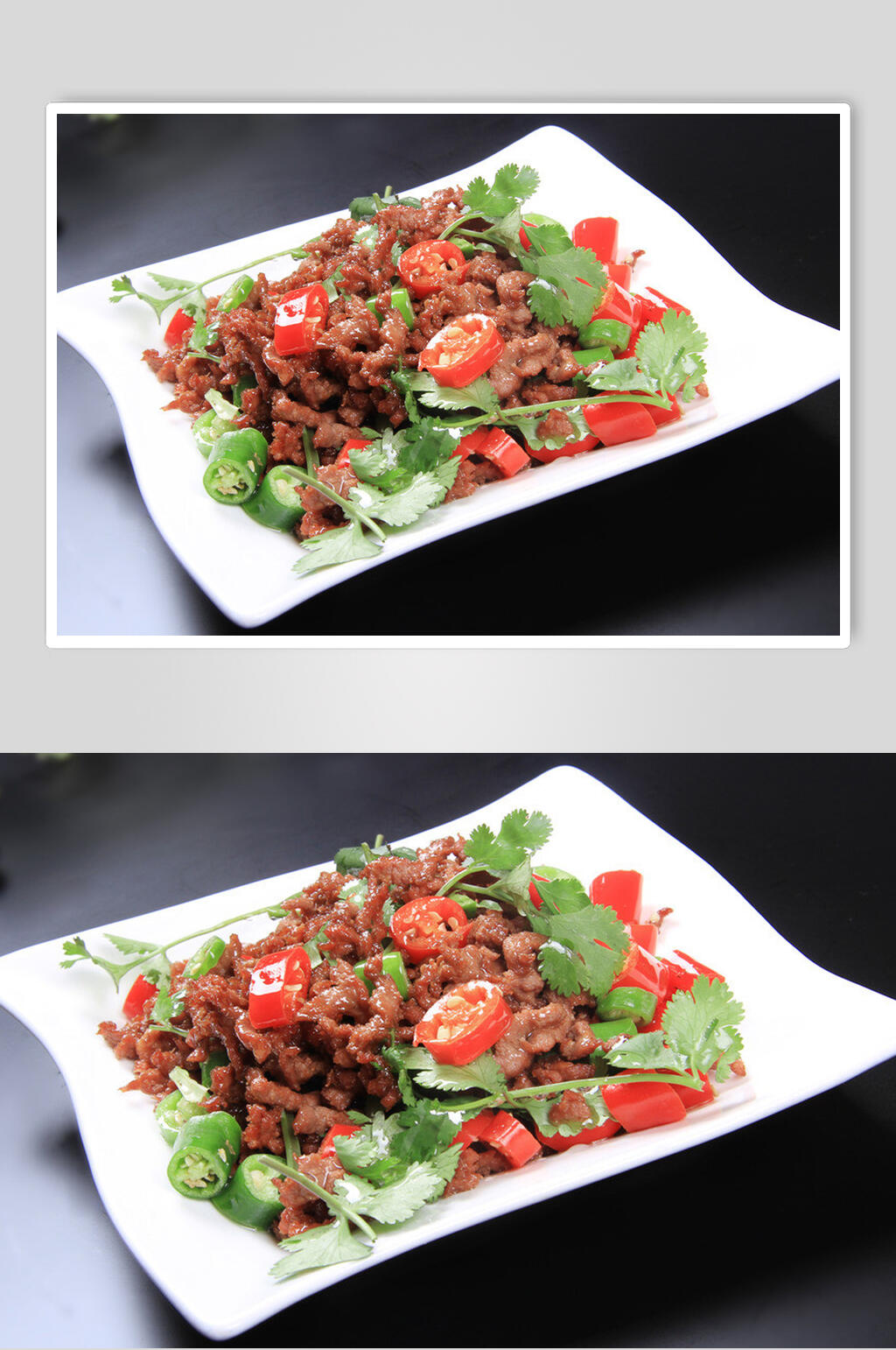 招牌小炒黄牛肉食品摄影图片素材