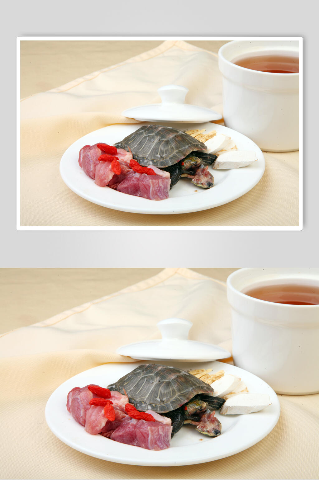 土茯苓炖长寿龟美食图片素材
