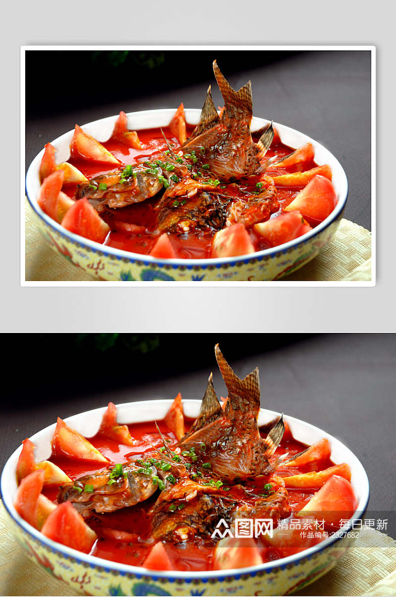 番茄罗非鱼餐饮食物图片素材