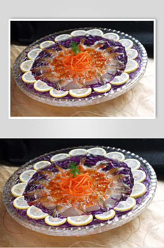泰式刺身虾食物高清图片