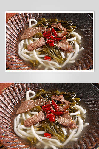 酸菜牛肉土豆粉食物高清图片