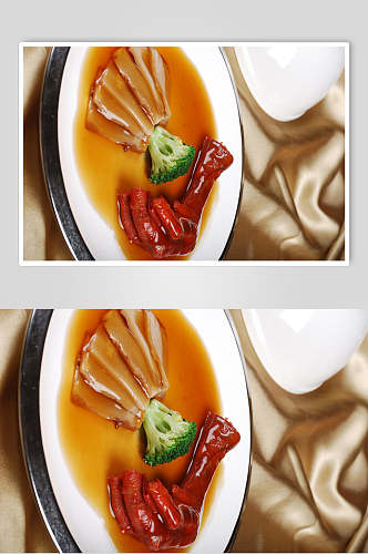 白灵菇扣鹅掌食物图片