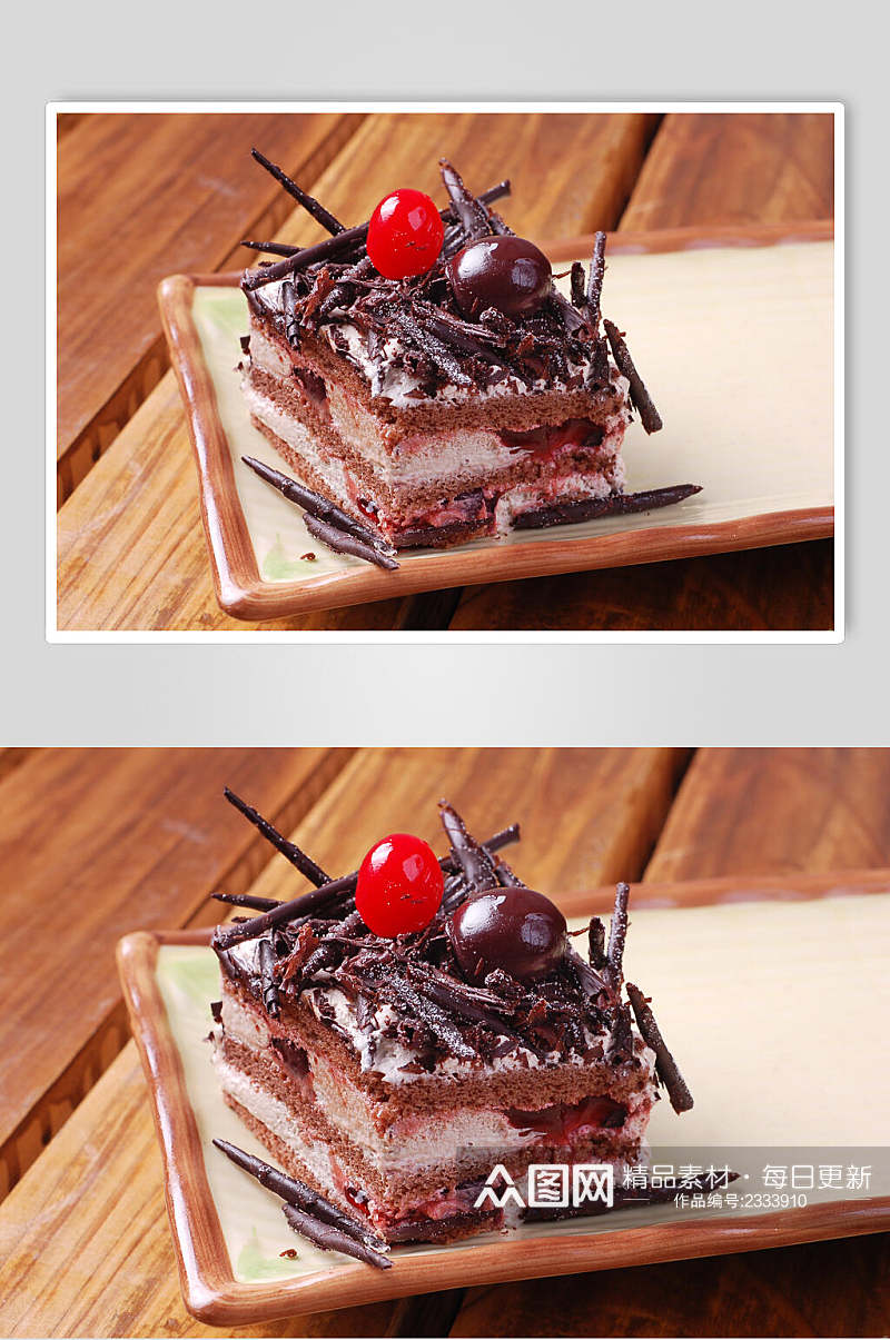 上岛黑森林蛋糕食品图片素材