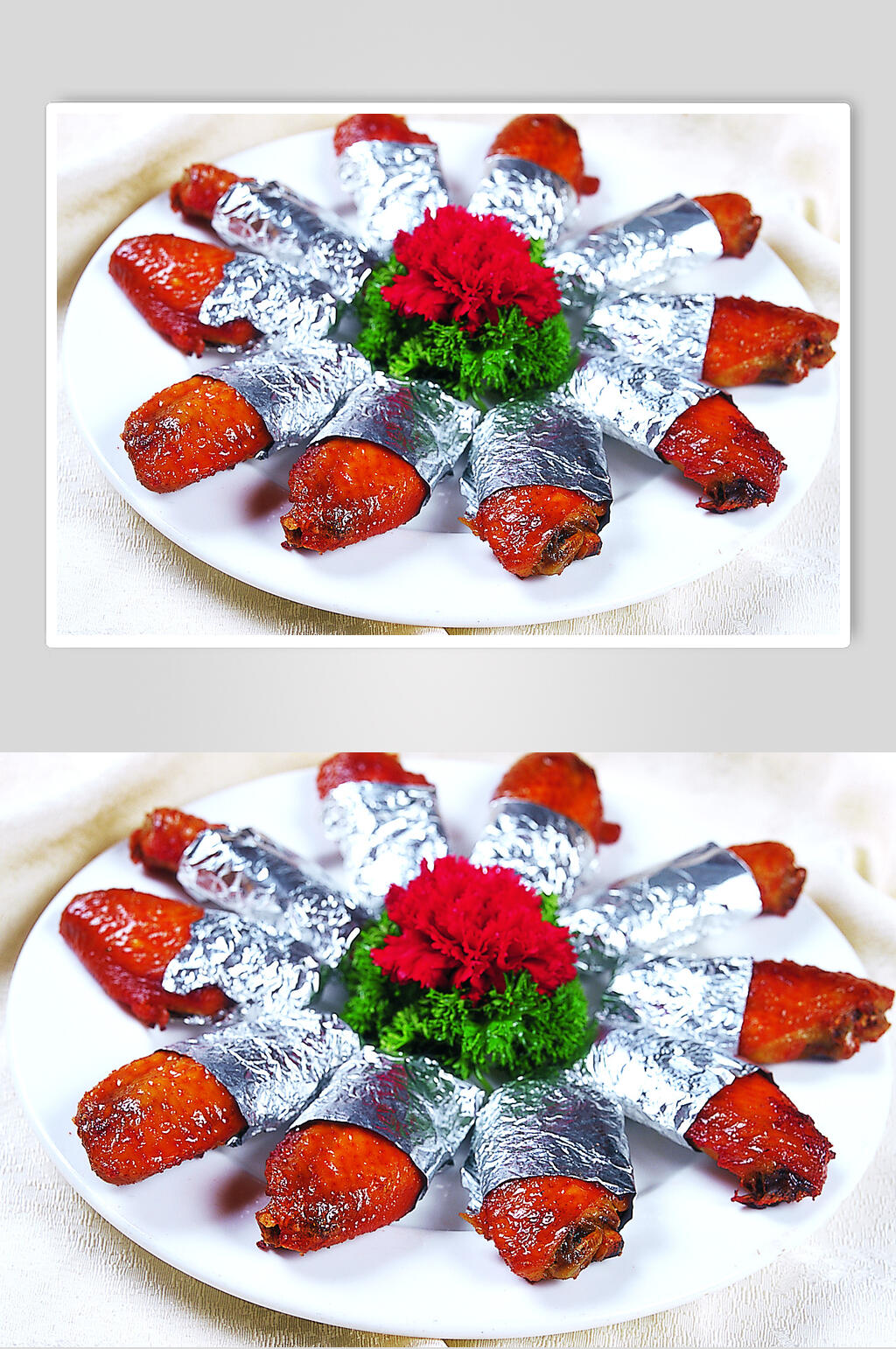 特色蒜香鸡翅图片素材