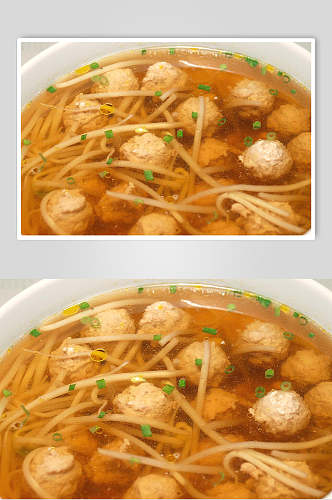 豆芽丸子汤餐饮图片