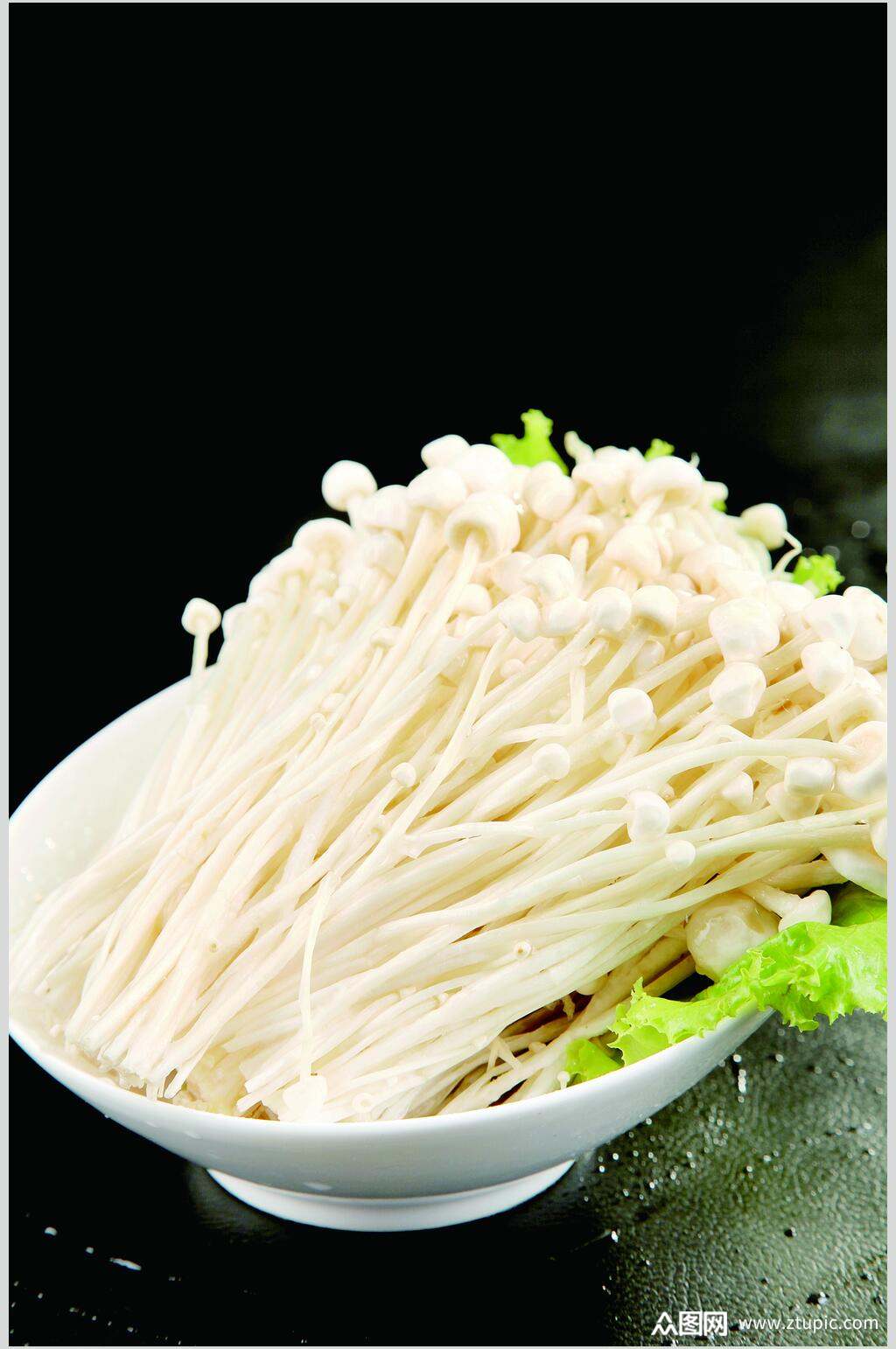 特色金针菇食品高清图片素材