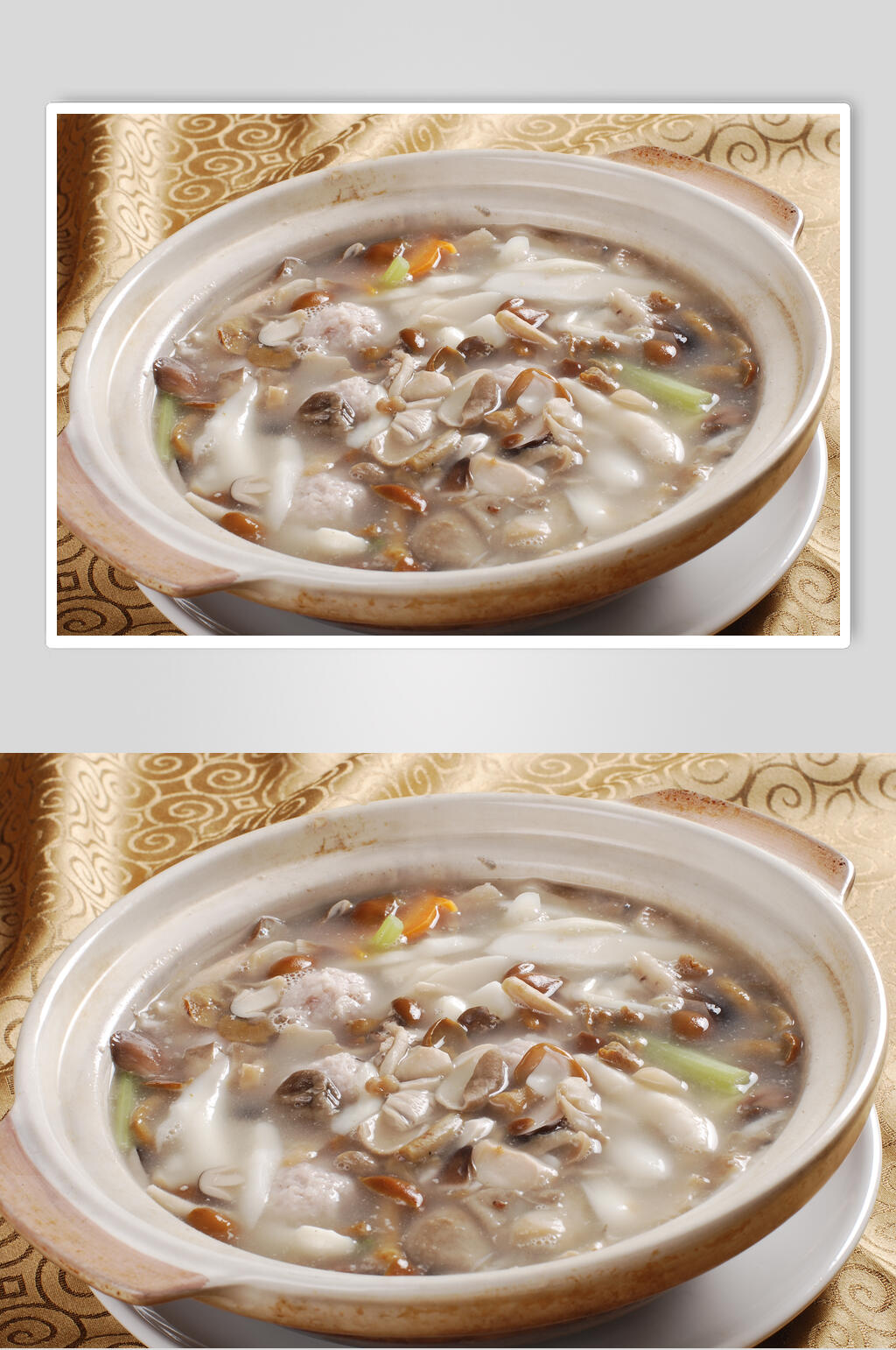 翅汤杂菌爽肉丸图片素材