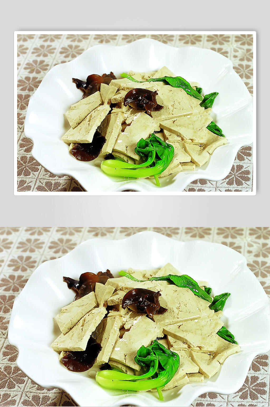 烧黑豆腐食物高清图片素材