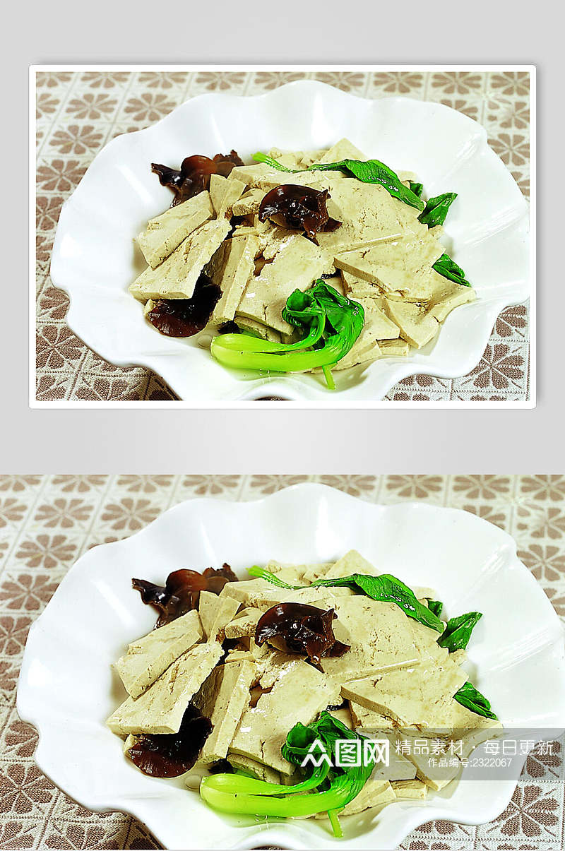 烧黑豆腐食物高清图片素材