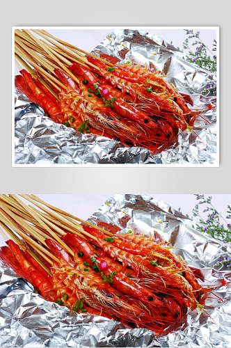 烧烤盐焗虾餐饮食品图片