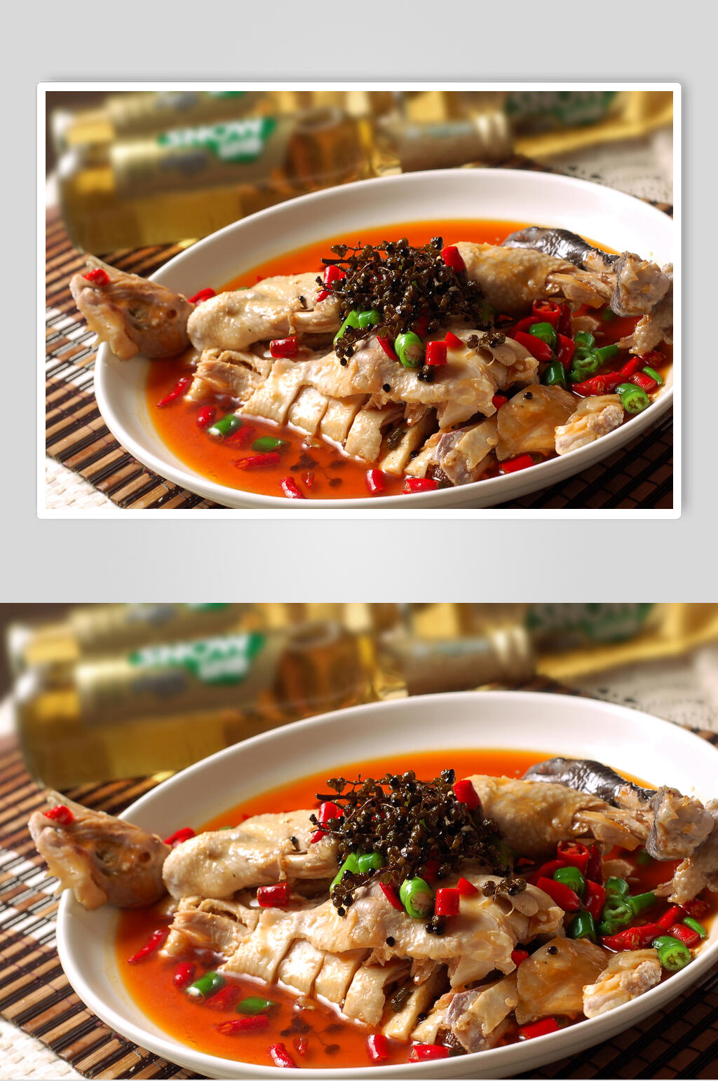 鲜花椒爆仔鸡图片素材