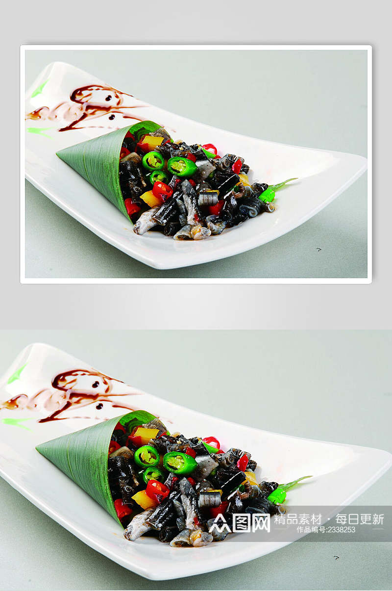 三椒鱼皮食物图片素材
